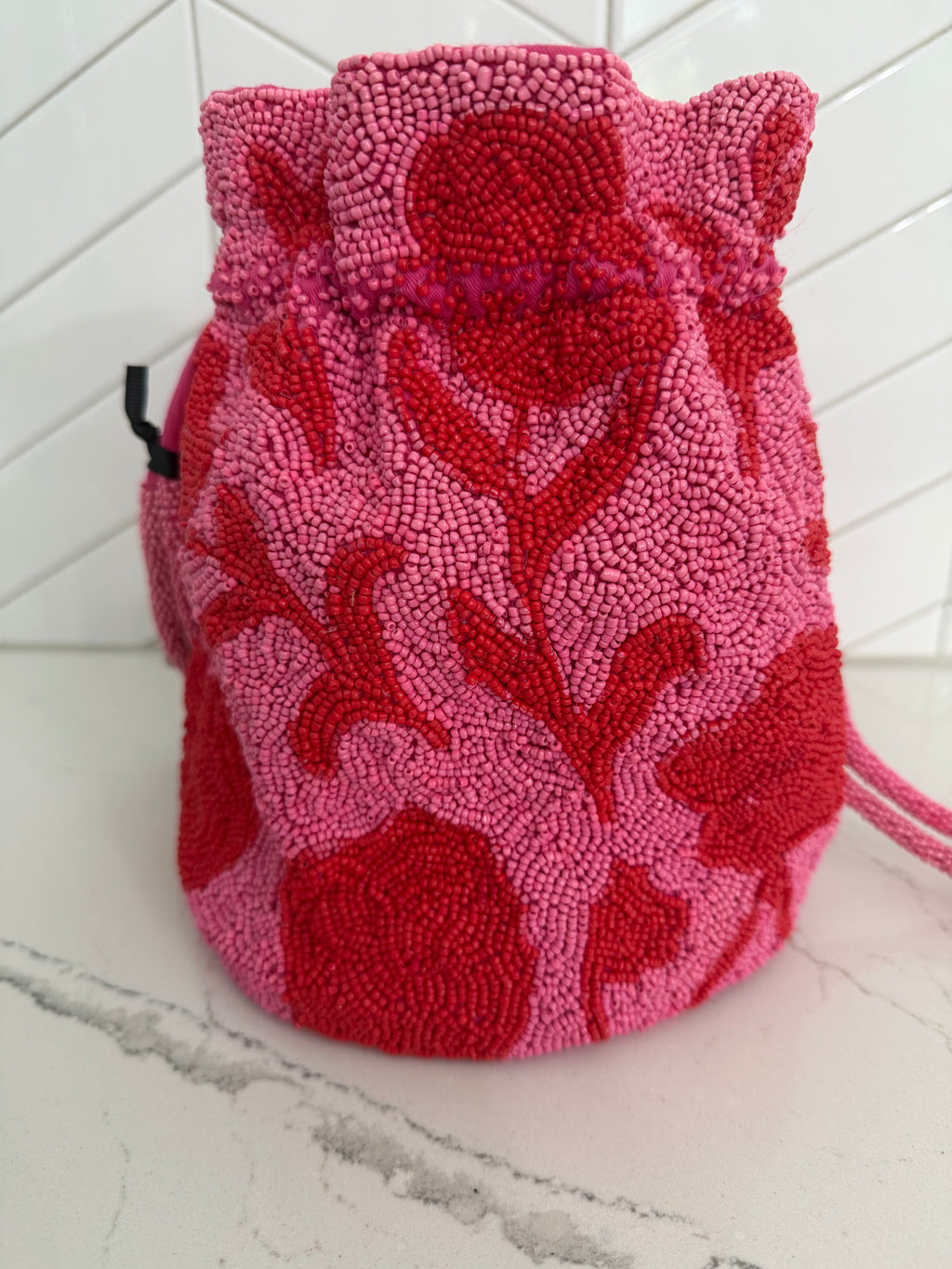 Target X Kate Spade Rose Beaded Drawstring Bag- Limited Edition