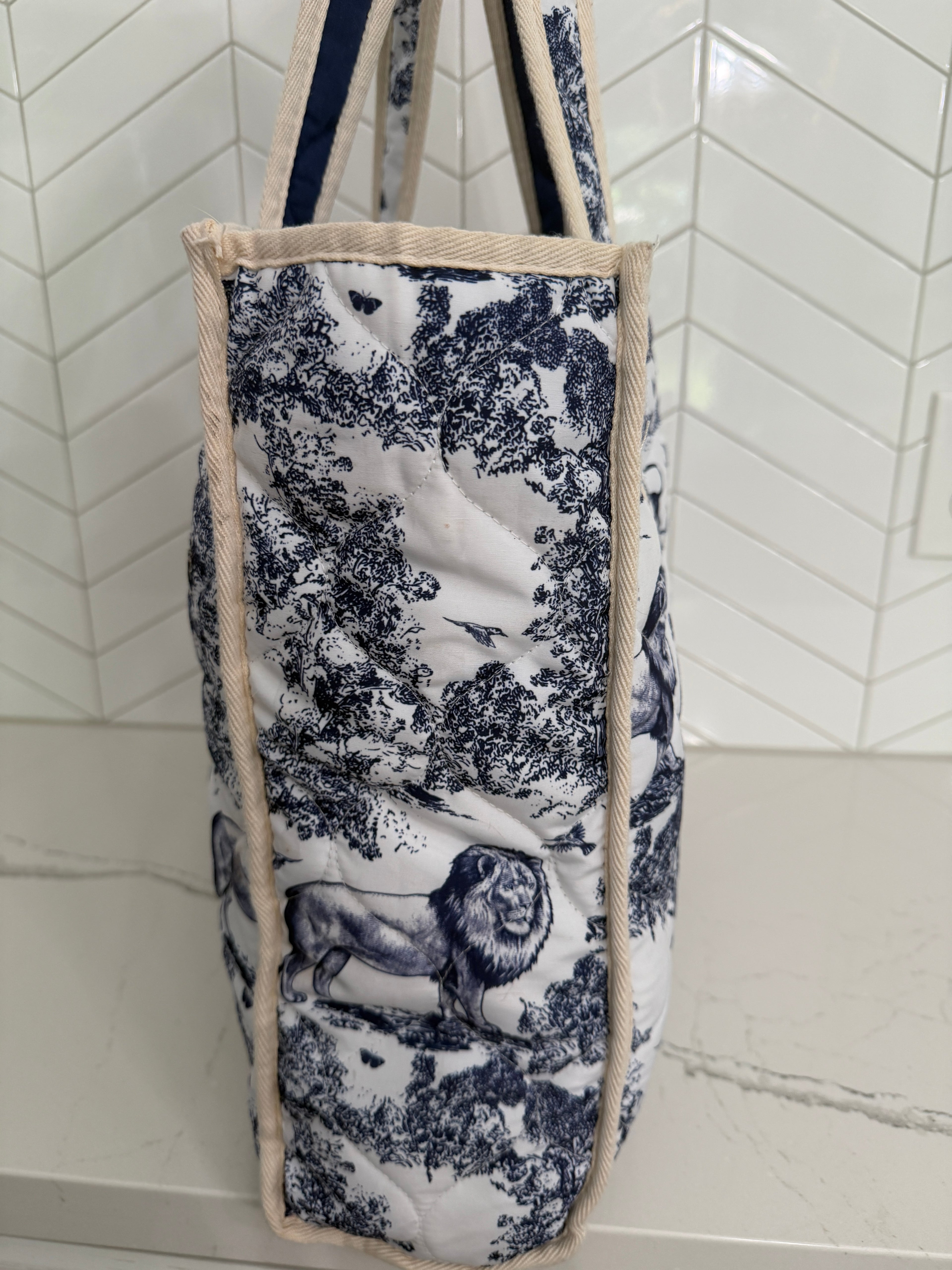 Ellandemm Large Toile Reversible Tote