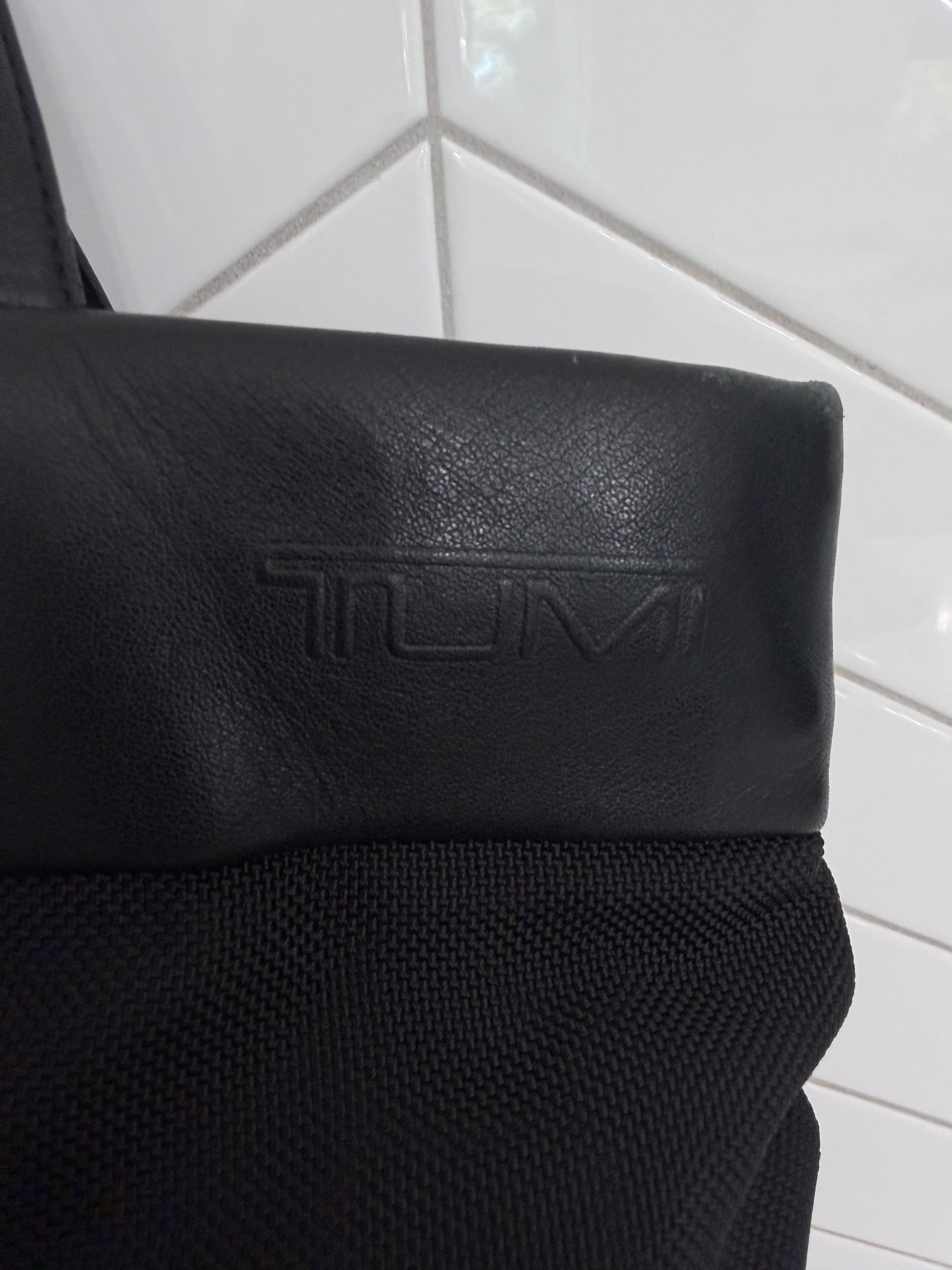 TUMI Black Ballistic Nylon Tote Bag Business Travel Carryall